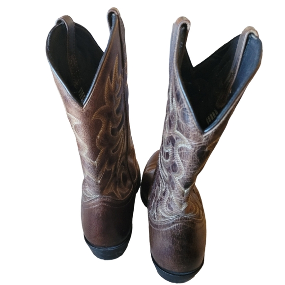 Laredo Men's Brown Leather Western Cowboy Boots Size 10D - Picture 6 of 6